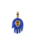 Lapis Hand Pendant close up