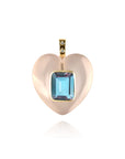 Pink Quartz Heart Pendant close up