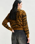 Icali Tiger Print Cardigan back