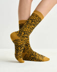 Ifari Zebra Jacquard Socks Cinnamon