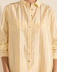 Ilio Nema Arion Killini Stripe Shirt Dress close up detail