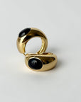 Cora Onyx Jumbo Hoop Earrings