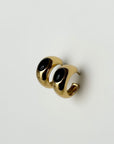 Cora Onyx Jumbo Hoop Earrings