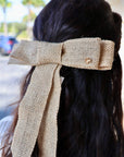 Raffia Jane Bow Barette