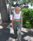 Velvet Lola Wide Leg Linen Pant full body