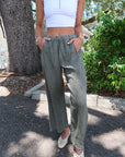Velvet Lola Wide Leg Linen Pant front