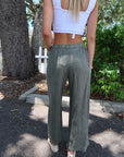 Velvet Lola Wide Leg Linen Pant back
