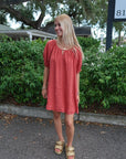 Velvet Greta Tie Waist Mini Dress