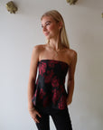 Piper Strapless Rose Top front