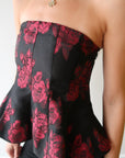 Piper Strapless Rose Top close up
