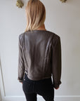 Natalie Vegan Leather Jacket back