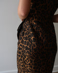 Zaniya Strapless Leopard Dress close up back