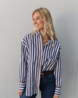 Gillian Stripe Long Sleeve Shirt front