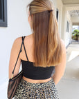 String Top at Waist Black back