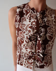 The Cliff Sleeveless Top close up front