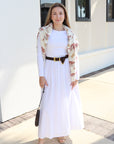 Zandra Dress with jacket on shoulders