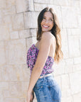Jullie Jacquard Bustier Top side