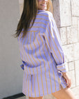 The Boxer Mini Skirt Stripe back