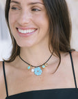 Shibori Flower Necklace
