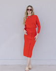 The Great the Button Front Sweater Skirt front full body