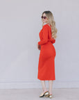 The Great the Button Front Sweater Skirt back full body