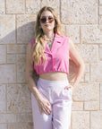 Favorite Daughter Wide Leg Linen Pant close up