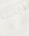 Close-up of textured white fabric