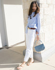 Agolde Ren Jean in White front side