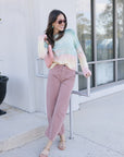 Askk Twisted Barrel Jean front legs crossed