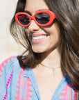 Clare V Julia Sunglasses close up