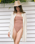 Ilio Nema Arion Killini Stripe Shirt Dress front view open