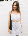 Simkhai Annie Stripe Mini Dress front