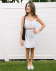Simkhai Annie Stripe Mini Dress full body