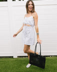 Simkhai Annie Stripe Mini Dress full body side