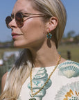 Heart of Tefiti Necklace and Enna Earrings with shell top