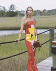 Jannik Strapless Print Dress full body front