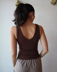 Valentino Tank in Mocha back