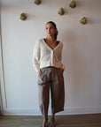 Bradshaw Boucle Cardigan full body front view