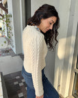 Quinn Shrunken Fisherman Sweater side view