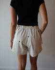 The Embroidered Cargo Short Daisies back