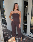 Tube Gathered Jumpsuit full body front