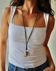 Necklace Lucid close up front view on model