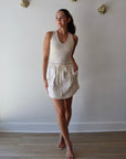 Abas Skirt full body front view on model