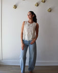 Indra Top full body front view on model