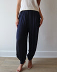 Elidi Harem Pant close up front view on model