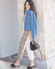 Idolized Denim Jacket side, on shoulders