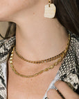 Maraias Thick Chain Necklace with twist necklace