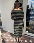 Janese Off Shoulder Midi Dress back