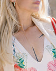 Marais Hoops with lariat necklace