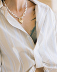 Paola Stripe Shirt close up front